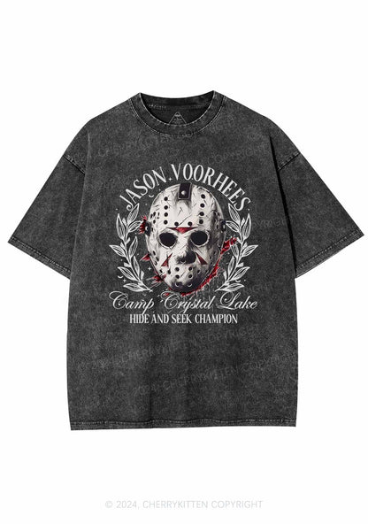 Halloween Camp Crystal Lake Y2K Washed Tee Cherrykitten