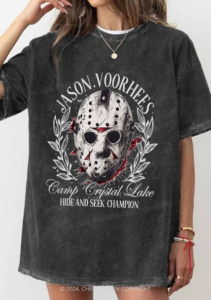 Halloween Camp Crystal Lake Y2K Washed Tee Cherrykitten