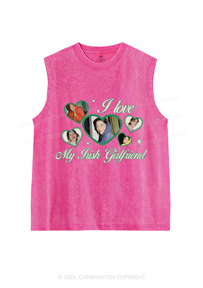 Custom My Irish Girlfriend St Patricks Y2K Washed Tank Cherrykitten