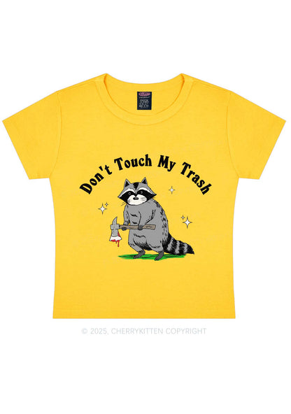 Dont Touch My Trash Y2K Baby Tee Cherrykitten