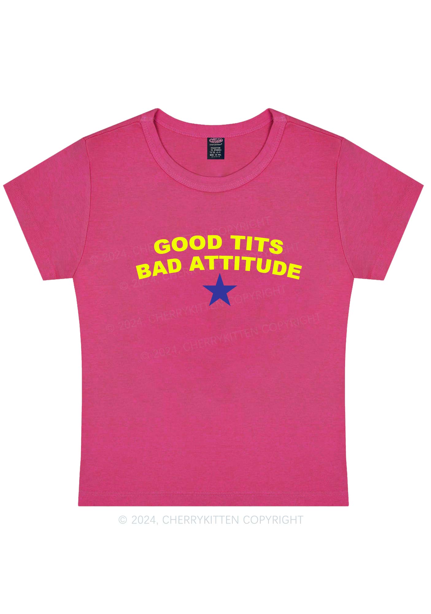 Bad Attitude Y2K Baby Tee Cherrykitten