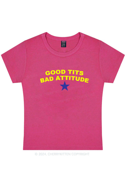 Bad Attitude Y2K Baby Tee Cherrykitten