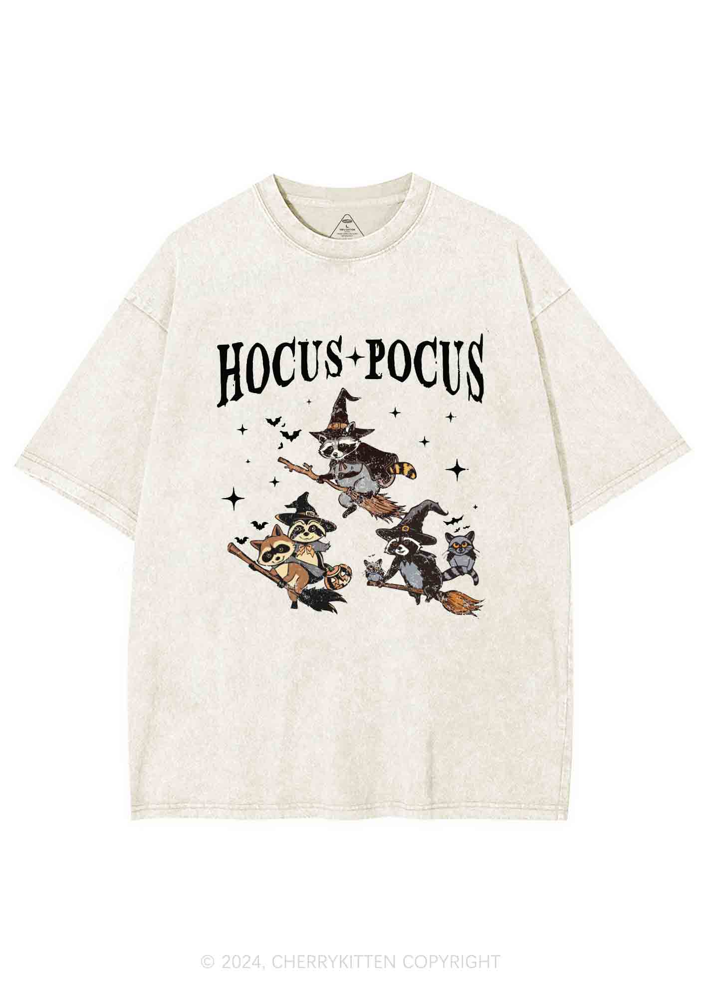 Halloween Hocus Pocus Y2K Washed Tee Cherrykitten