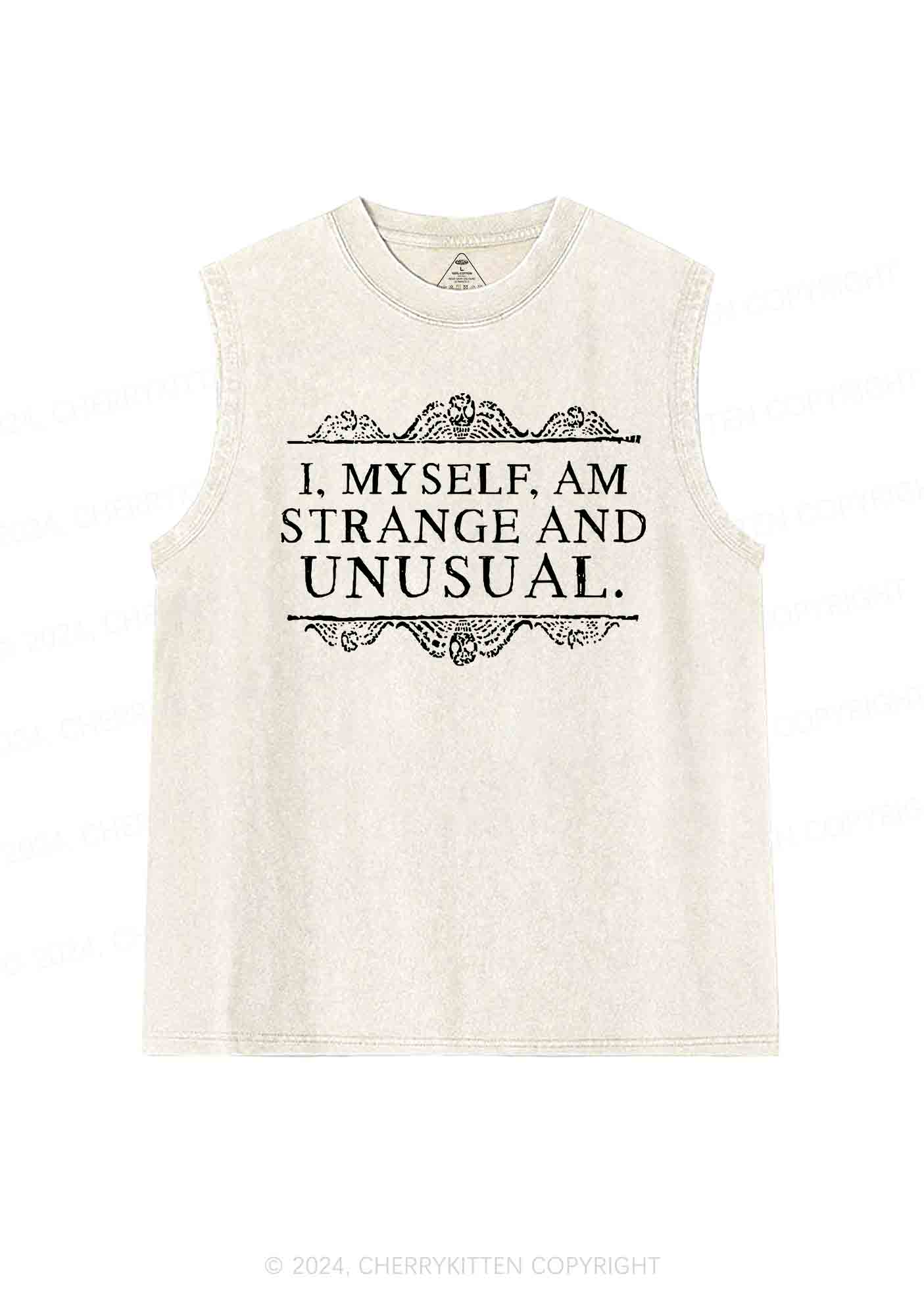 Halloween Strange And Unusual Y2K Washed Tank Cherrykitten