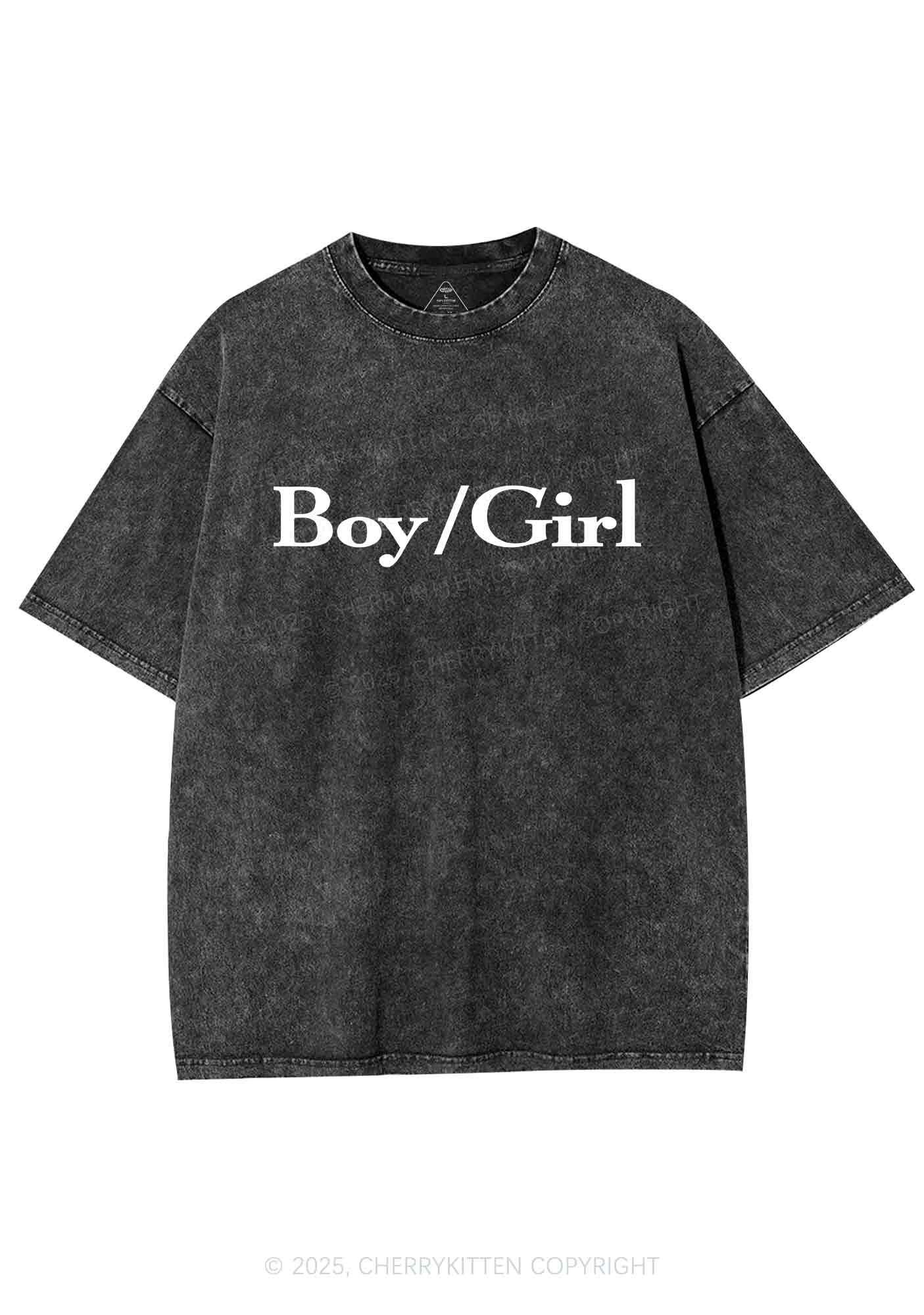 Boy Or Girl Y2K Washed Tee Cherrykitten