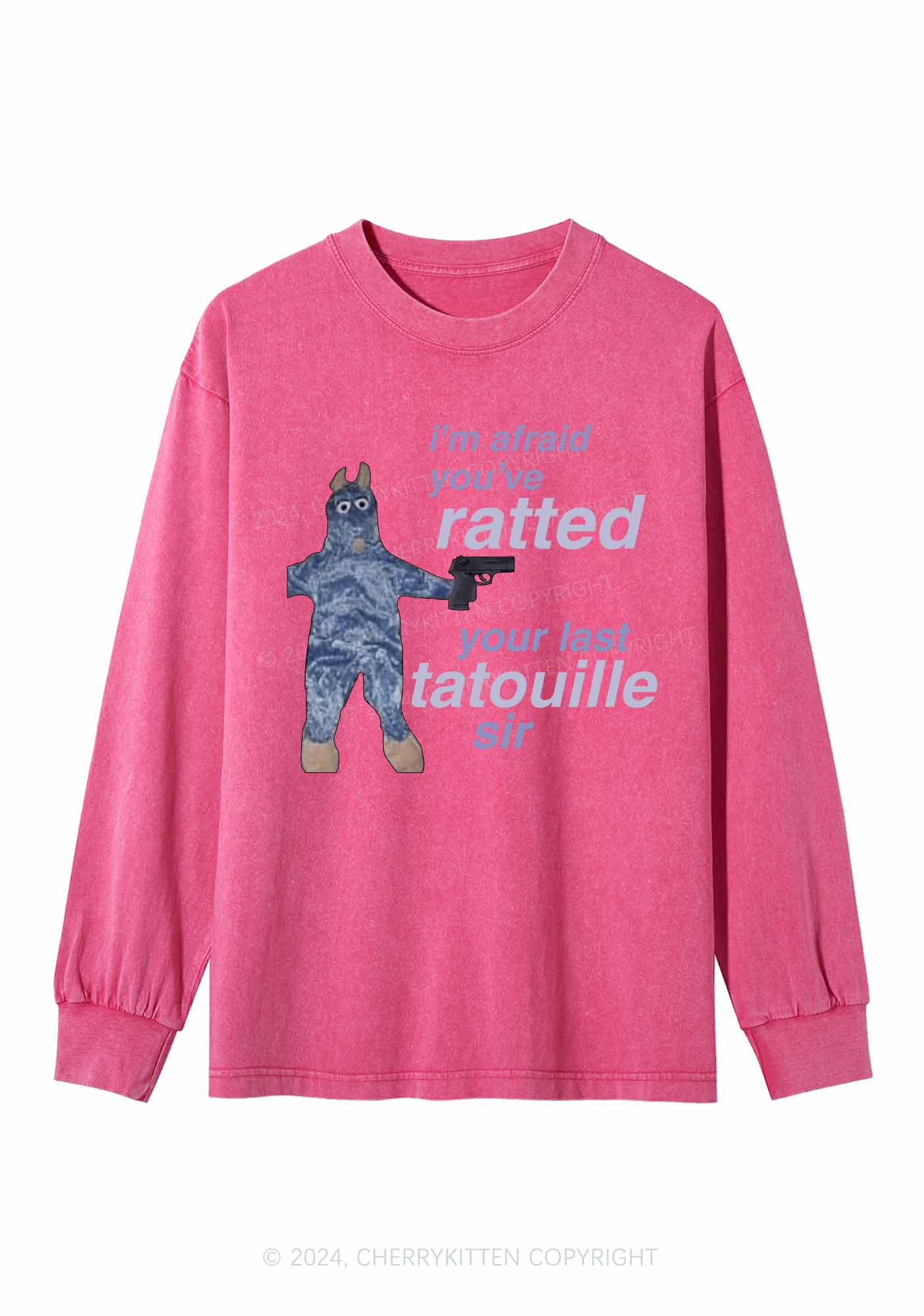 Ratted Last Tatouille Y2K Washed Long Sleeves Cherrykitten