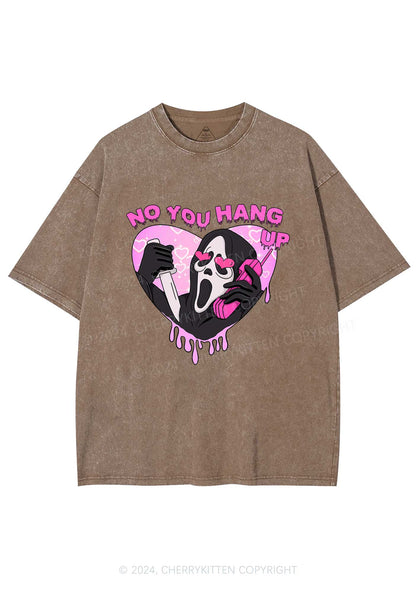 No You Hang Up Y2K Valentine's Day Washed Tee Cherrykitten