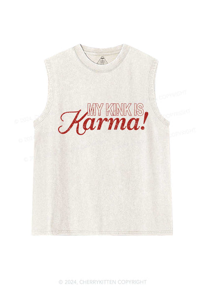 My Kink Is Karma Y2K Washed Tank Cherrykitten