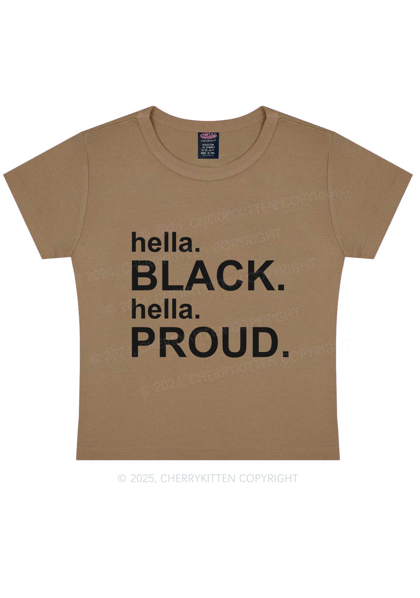 Black Proud Y2K Baby Tee Cherrykitten