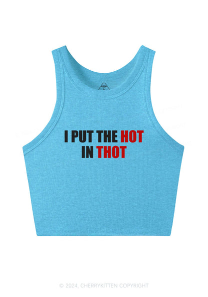 Put Hot In Thxt Y2K Crop Tank Top Cherrykitten