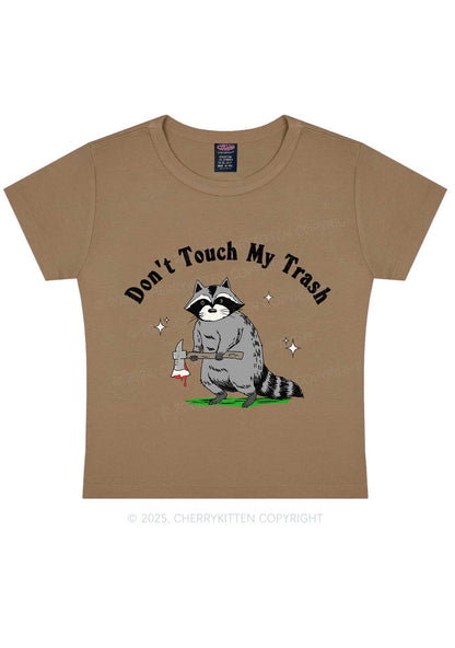 Dont Touch My Trash Y2K Baby Tee Cherrykitten