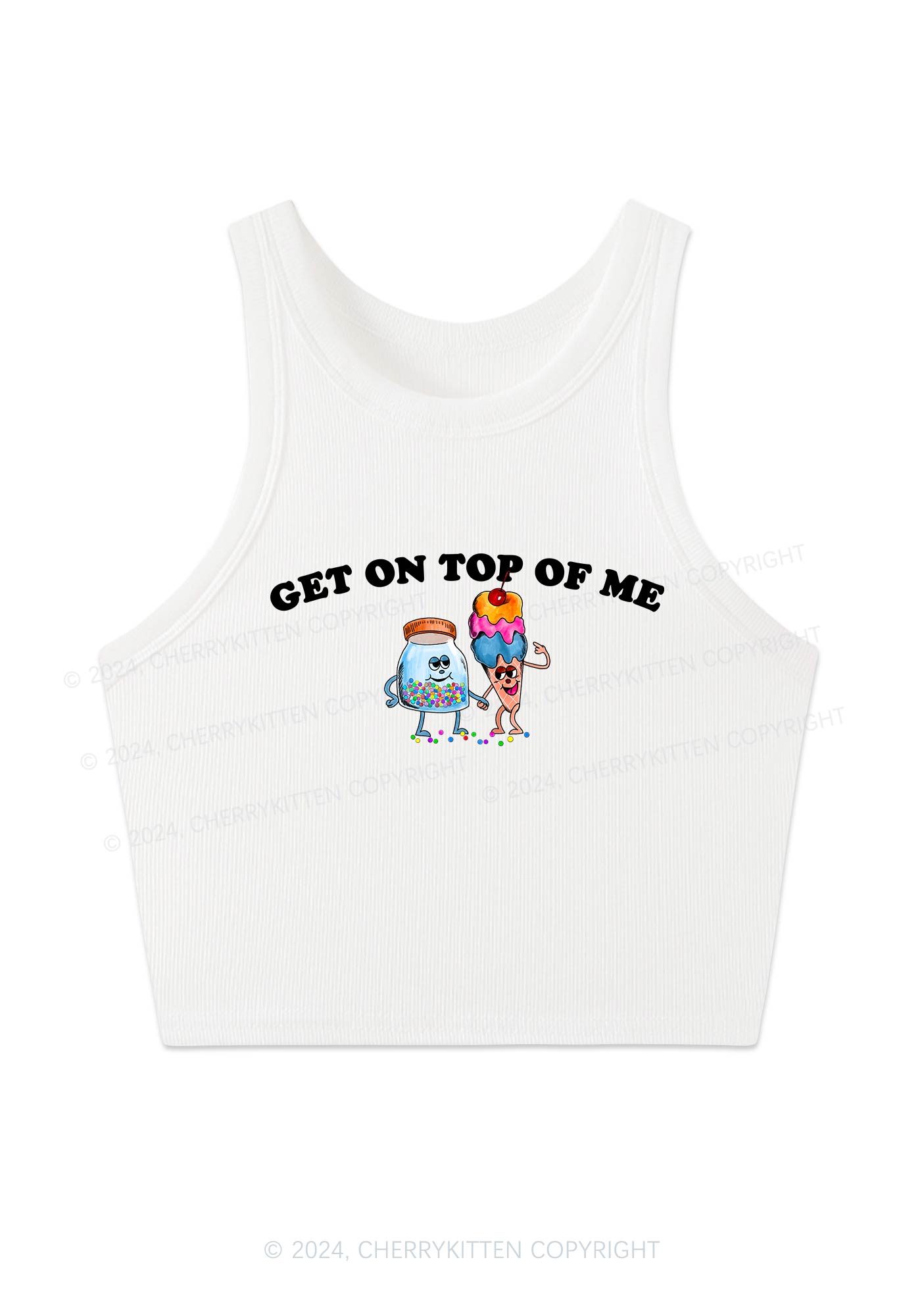 Get On Top Of Me Y2K Crop Tank Top Cherrykitten