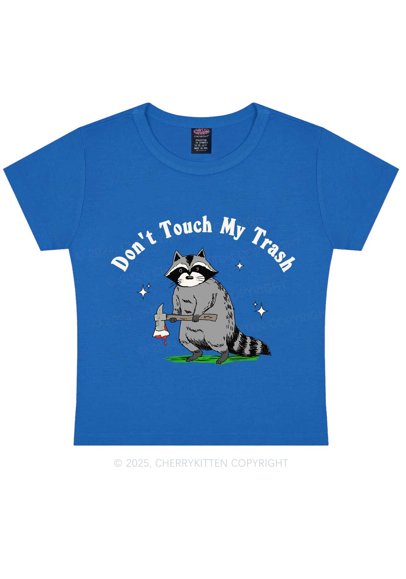 Dont Touch My Trash Y2K Baby Tee Cherrykitten