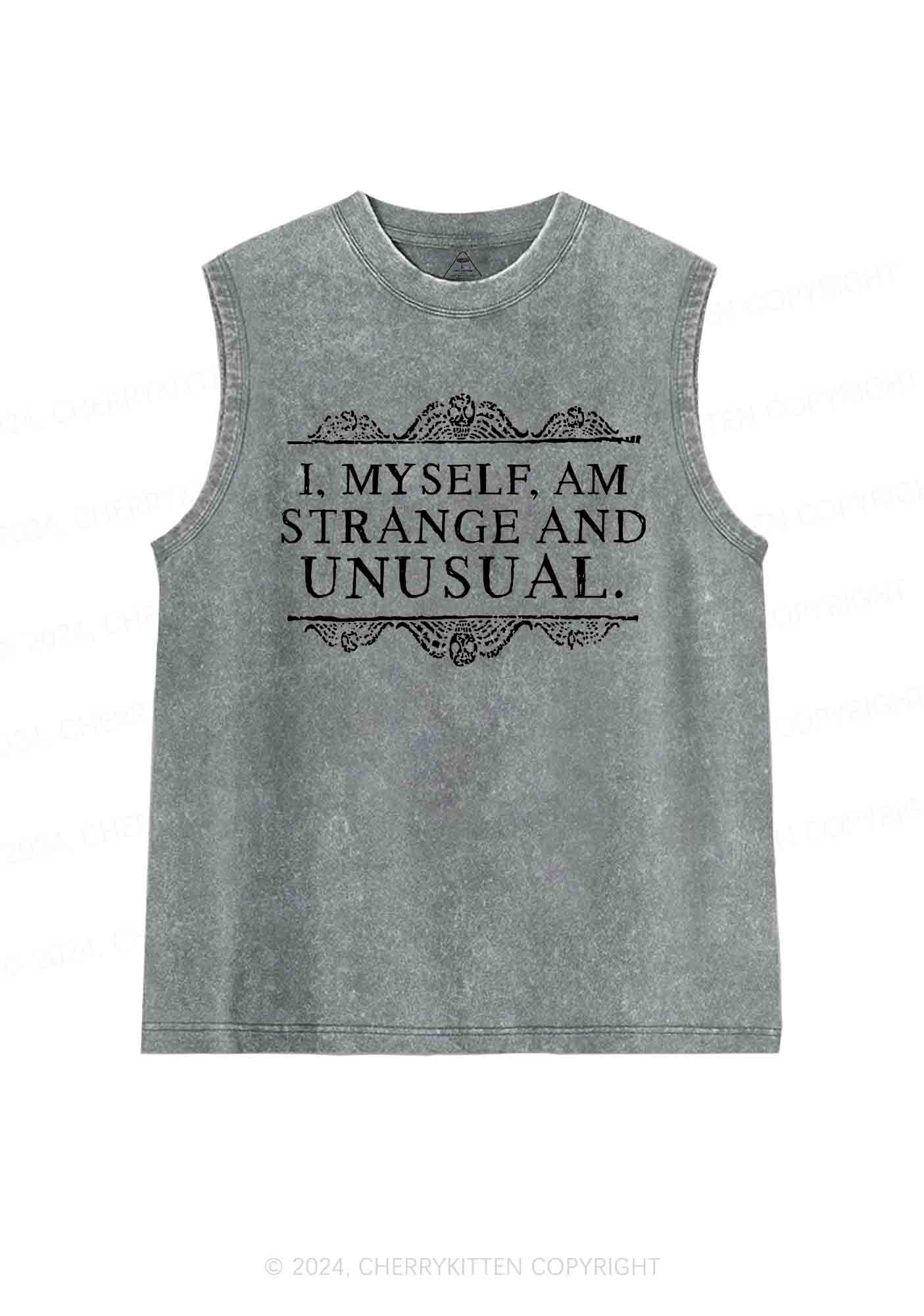 Halloween Strange And Unusual Y2K Washed Tank Cherrykitten