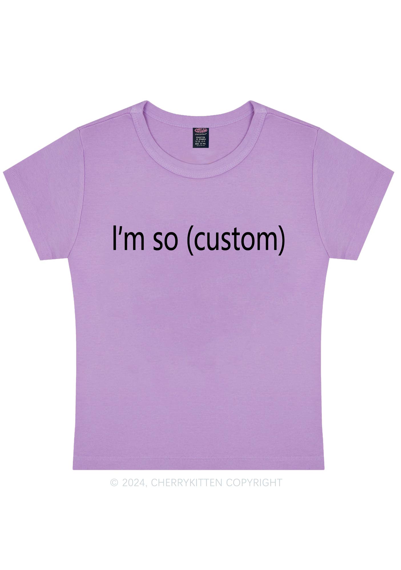 I'm So Custom Y2K Baby Tee Cherrykitten