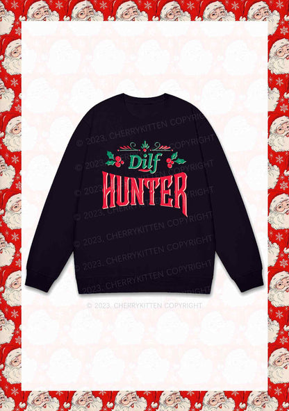 Green Hunter Christmas Y2K Sweatshirt Cherrykitten