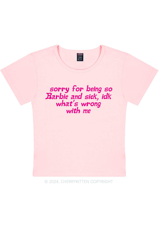 Sorry For Being So Sick Y2K Baby Tee Cherrykitten