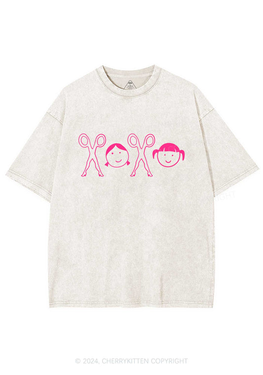 Girls XOXO Y2K Valentine's Day Washed Tee Cherrykitten