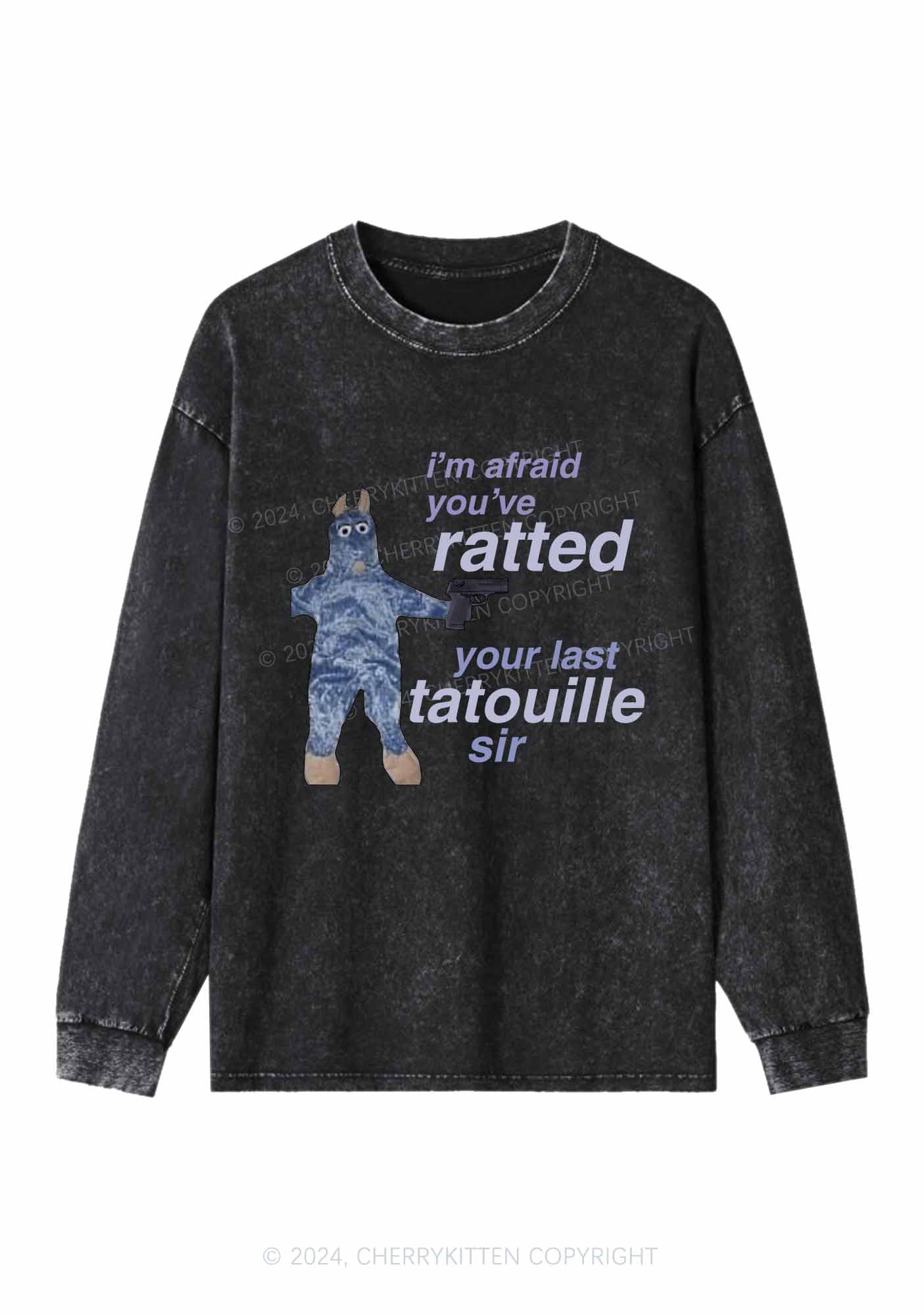 Ratted Last Tatouille Y2K Washed Long Sleeves Cherrykitten