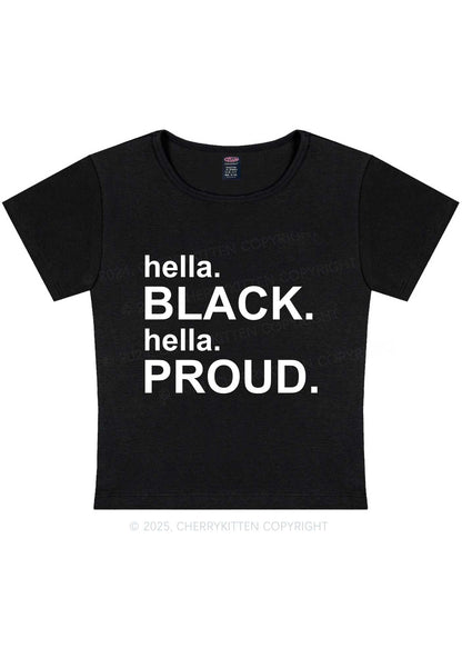 Black Proud Y2K Baby Tee Cherrykitten