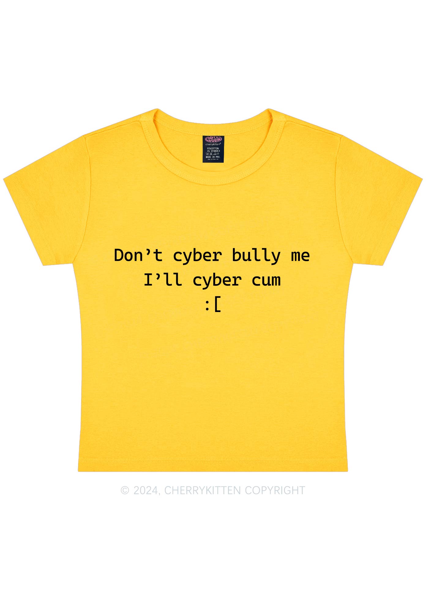 Don't Cyber Bully Me Y2K Baby Tee Cherrykitten