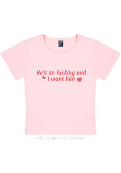 I Want Him Y2K Baby Tee Cherrykitten