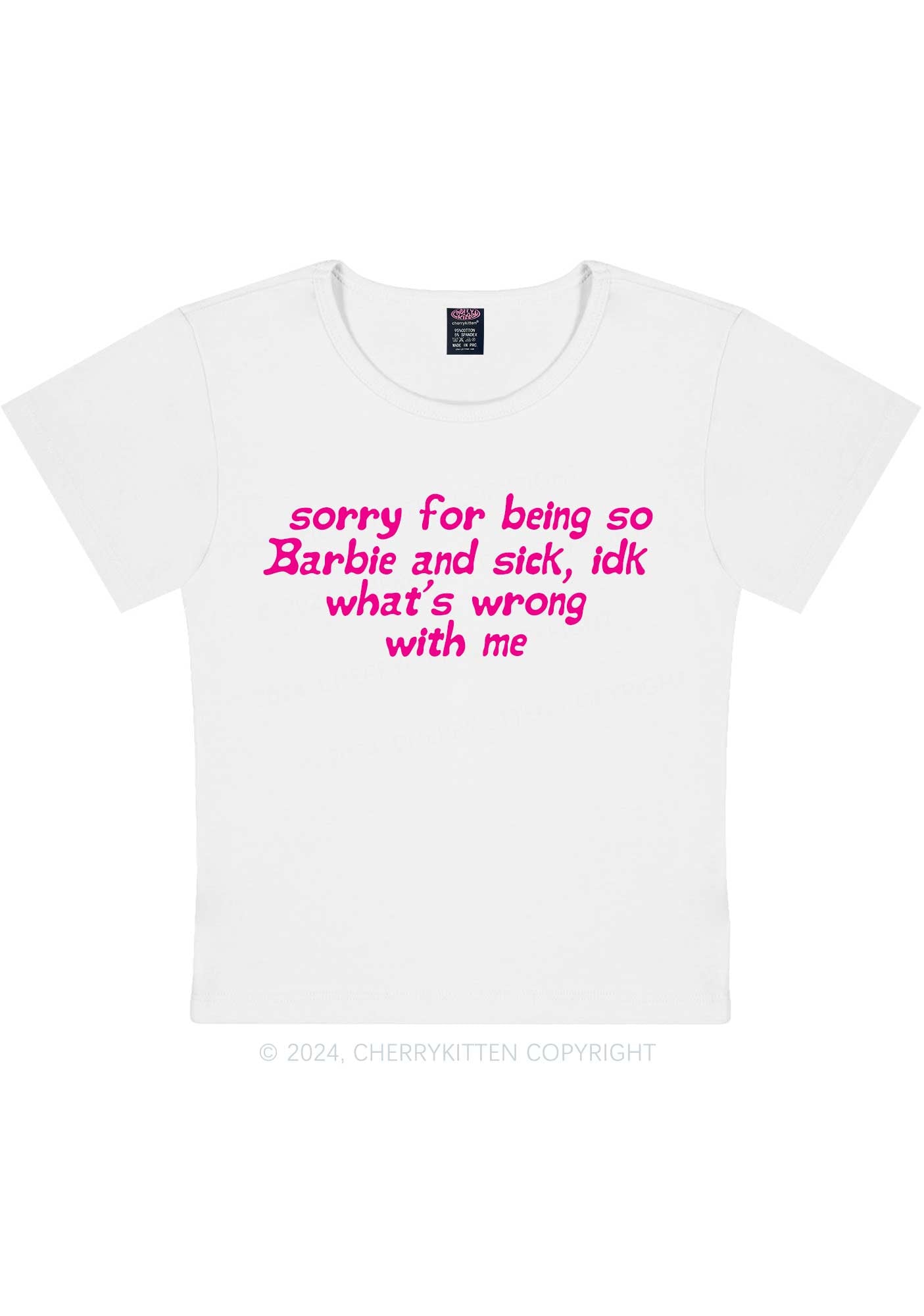 Sorry For Being So Sick Y2K Baby Tee Cherrykitten