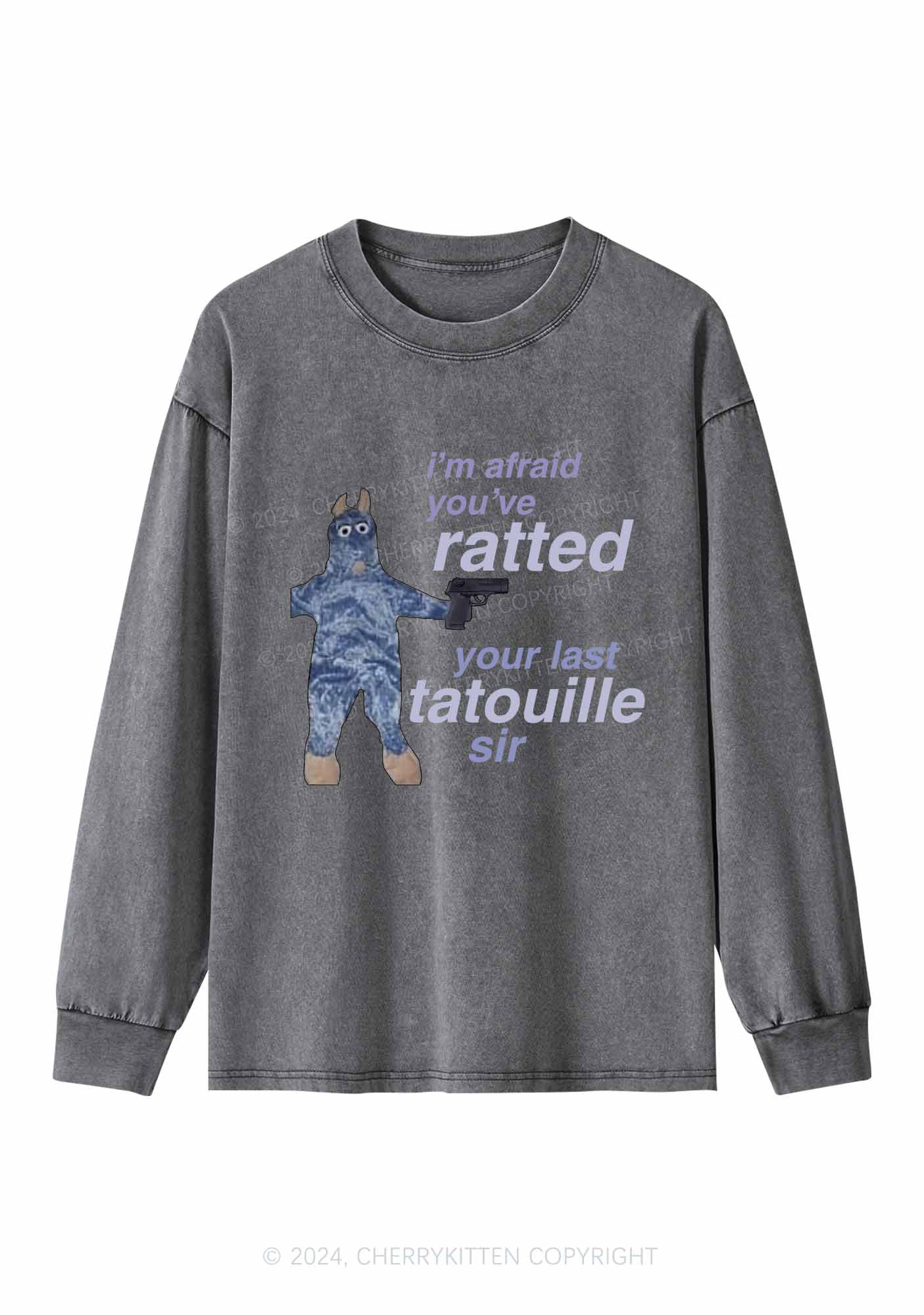 Ratted Last Tatouille Y2K Washed Long Sleeves Cherrykitten