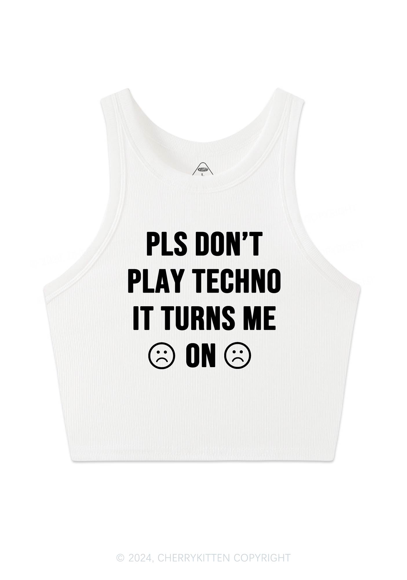 Dont Play Techno Y2K Crop Tank Top Cherrykitten