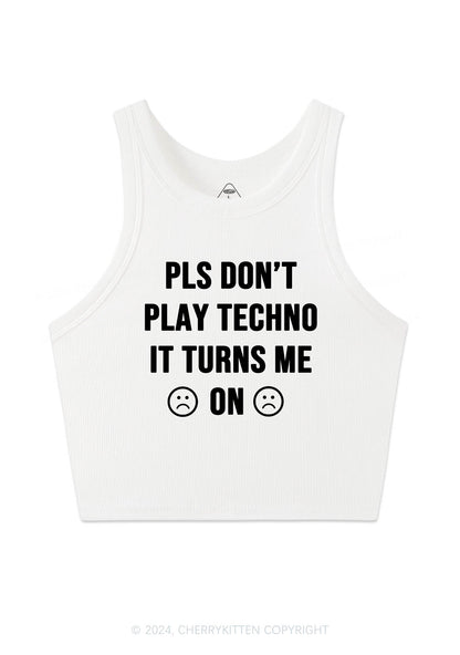 Dont Play Techno Y2K Crop Tank Top Cherrykitten