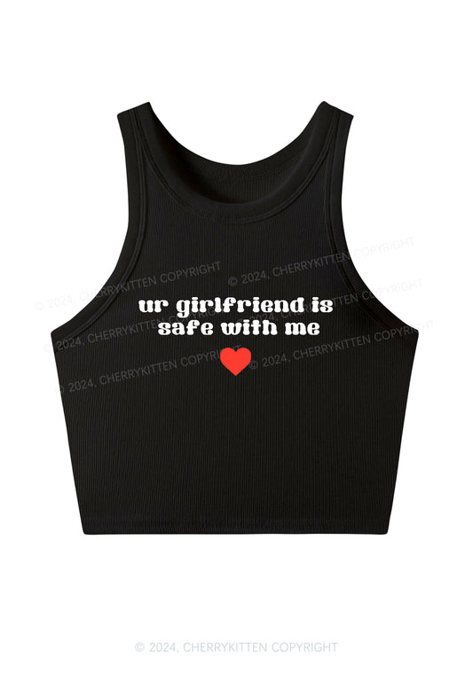 Ur Girlfriend Is Safe With Me Y2K Crop Tank Top Cherrykitten