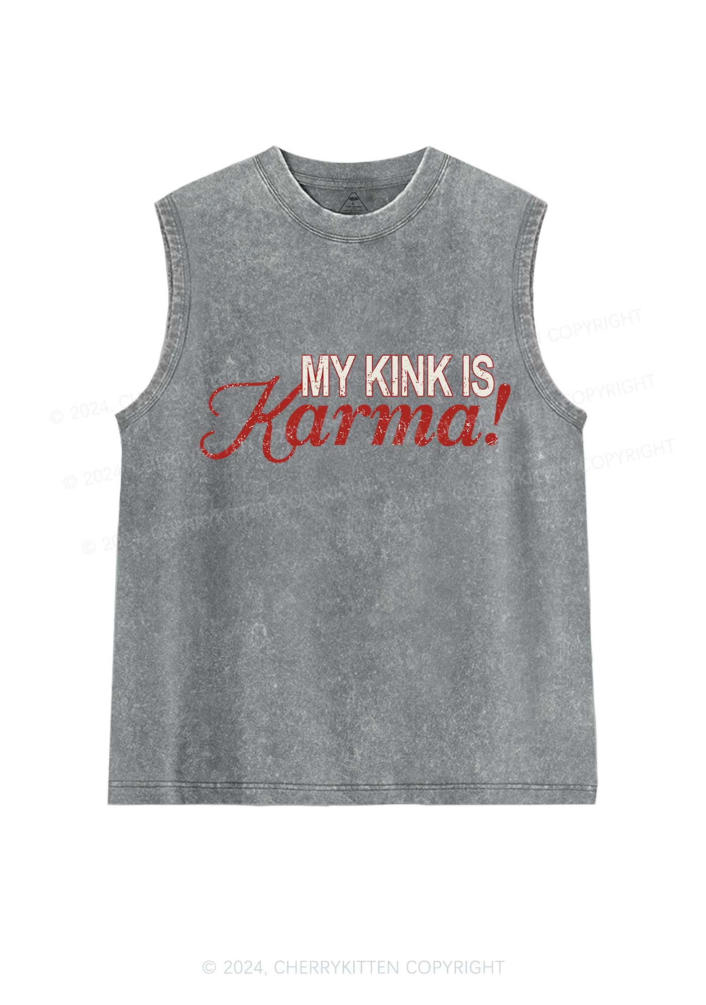 My Kink Is Karma Y2K Washed Tank Cherrykitten