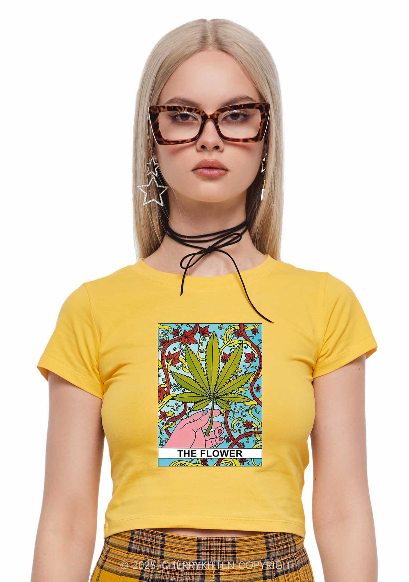 The Flower Y2K Baby Tee Cherrykitten