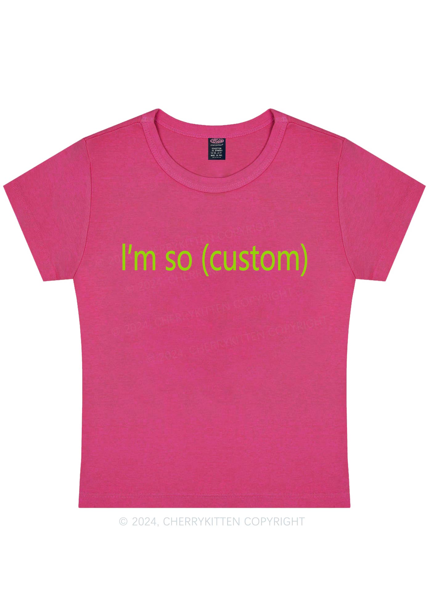 I'm So Custom Y2K Baby Tee Cherrykitten