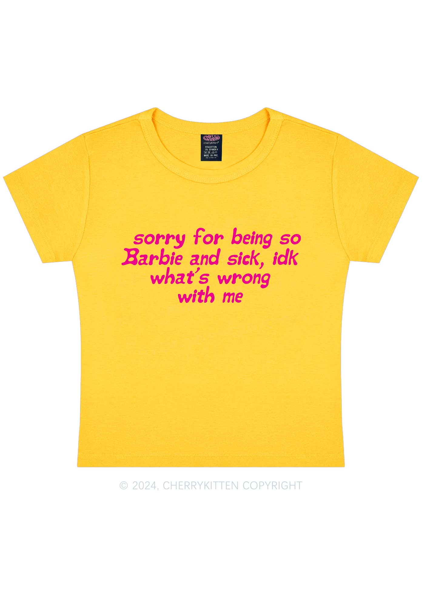 Sorry For Being So Sick Y2K Baby Tee Cherrykitten