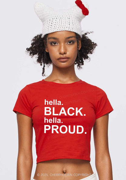 Black Proud Y2K Baby Tee Cherrykitten