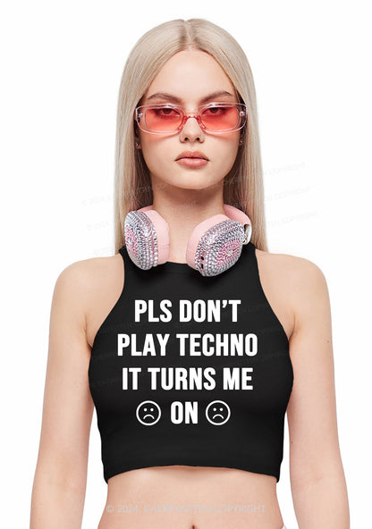 Dont Play Techno Y2K Crop Tank Top Cherrykitten