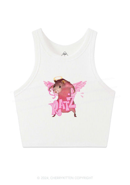 Cupid Rat Y2K Valentine's Day Crop Tank Top Cherrykitten