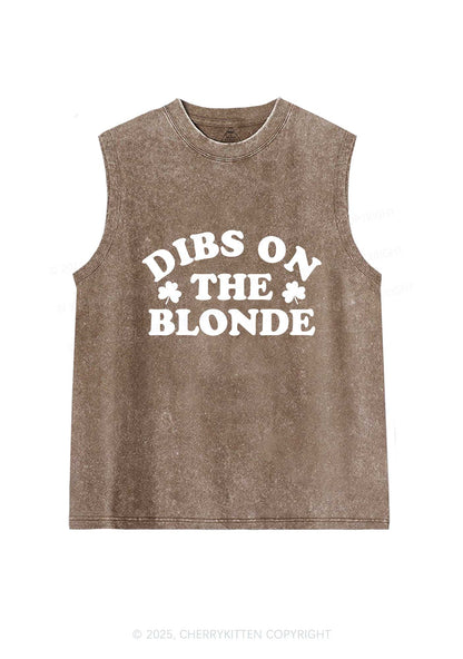 Dibs On The Blonde St Patricks Y2K Washed Tank Cherrykitten