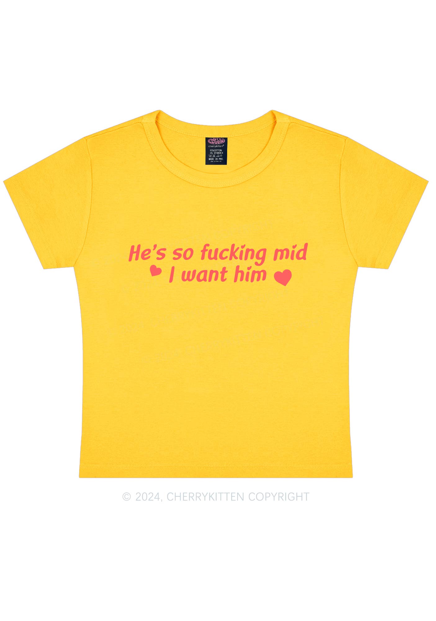 I Want Him Y2K Baby Tee Cherrykitten