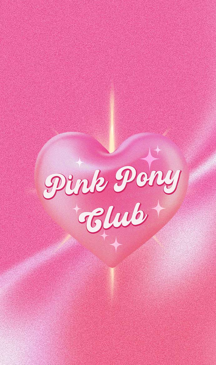 Pink Heart Pony Club Y2K Phone Case Cherrykitten