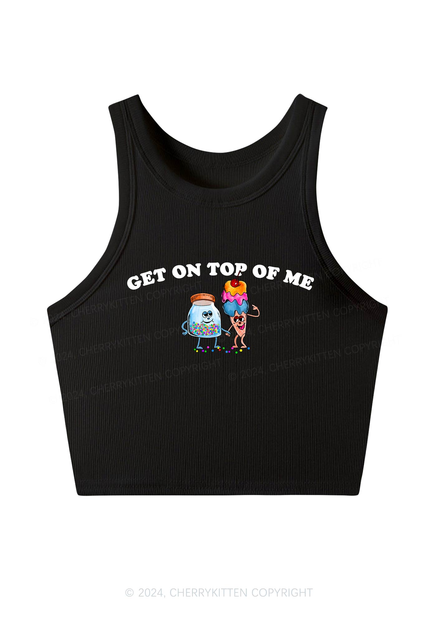 Get On Top Of Me Y2K Crop Tank Top Cherrykitten