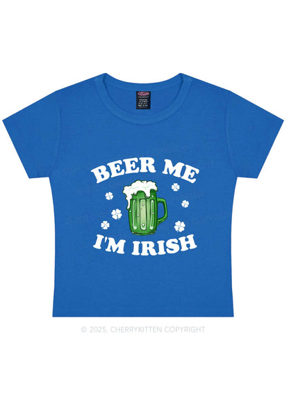 Beer Me Im Irish St Patricks Y2K Baby Tee Cherrykitten