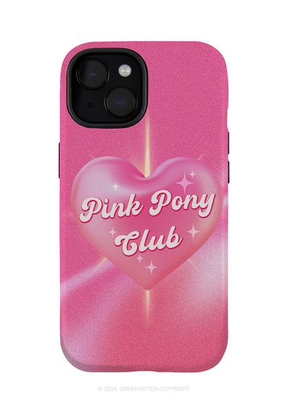 Pink Heart Pony Club Y2K Phone Case Cherrykitten