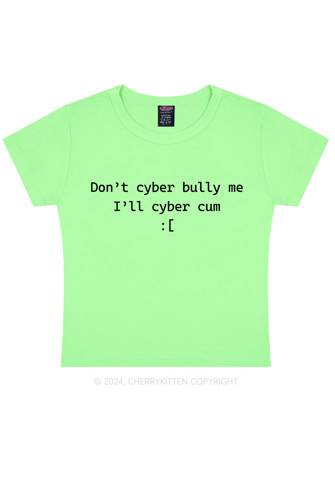 Don't Cyber Bully Me Y2K Baby Tee Cherrykitten