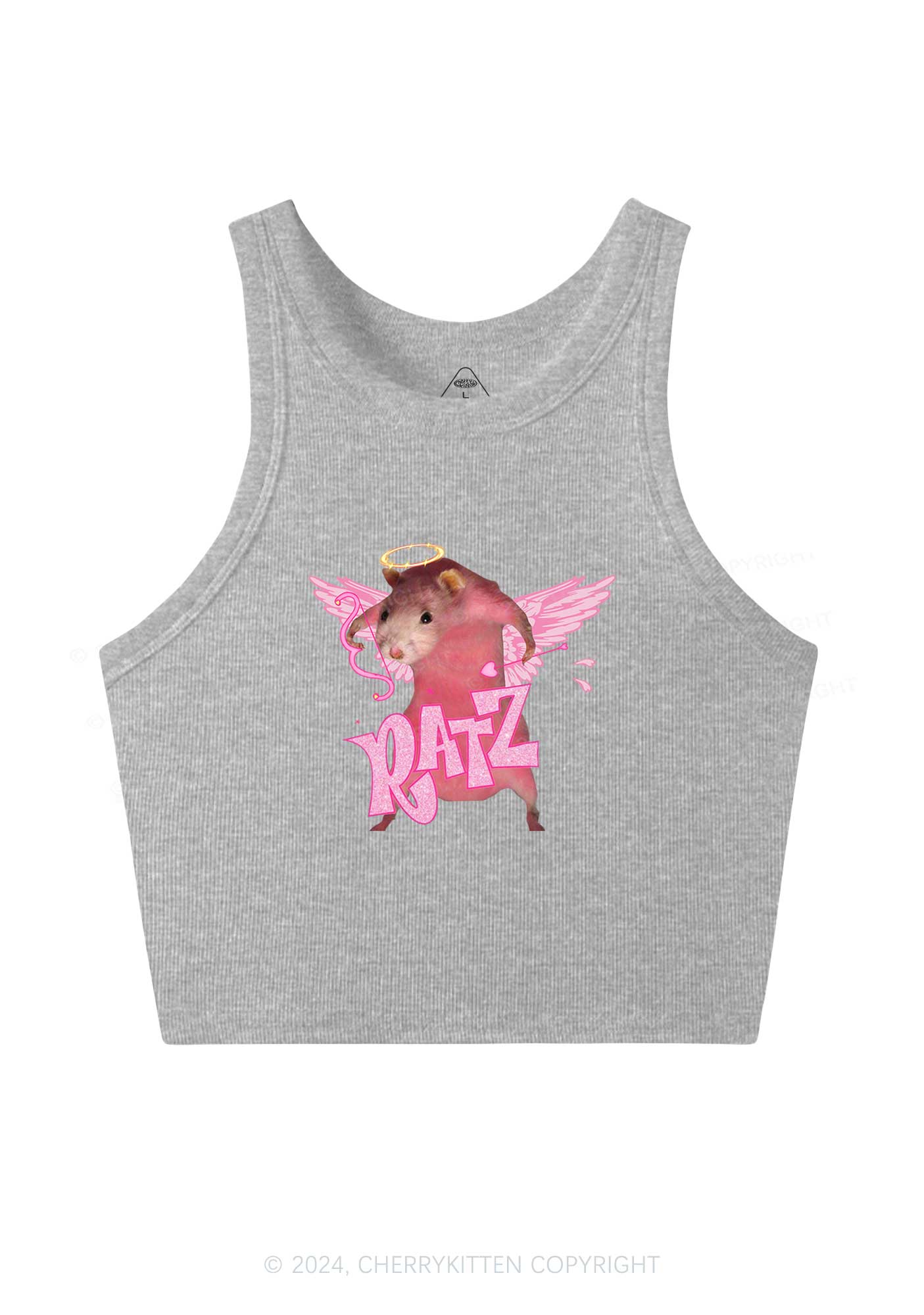 Cupid Rat Y2K Valentine's Day Crop Tank Top Cherrykitten