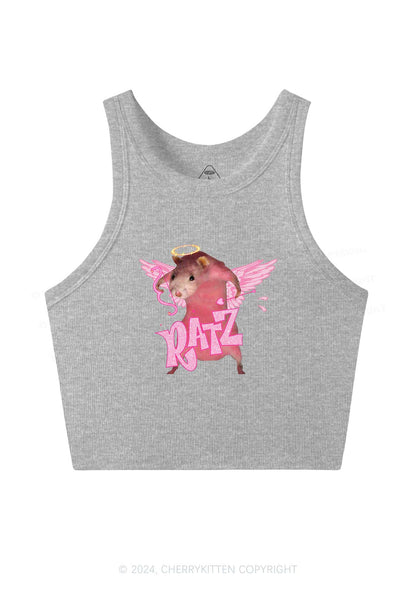 Cupid Rat Y2K Valentine's Day Crop Tank Top Cherrykitten