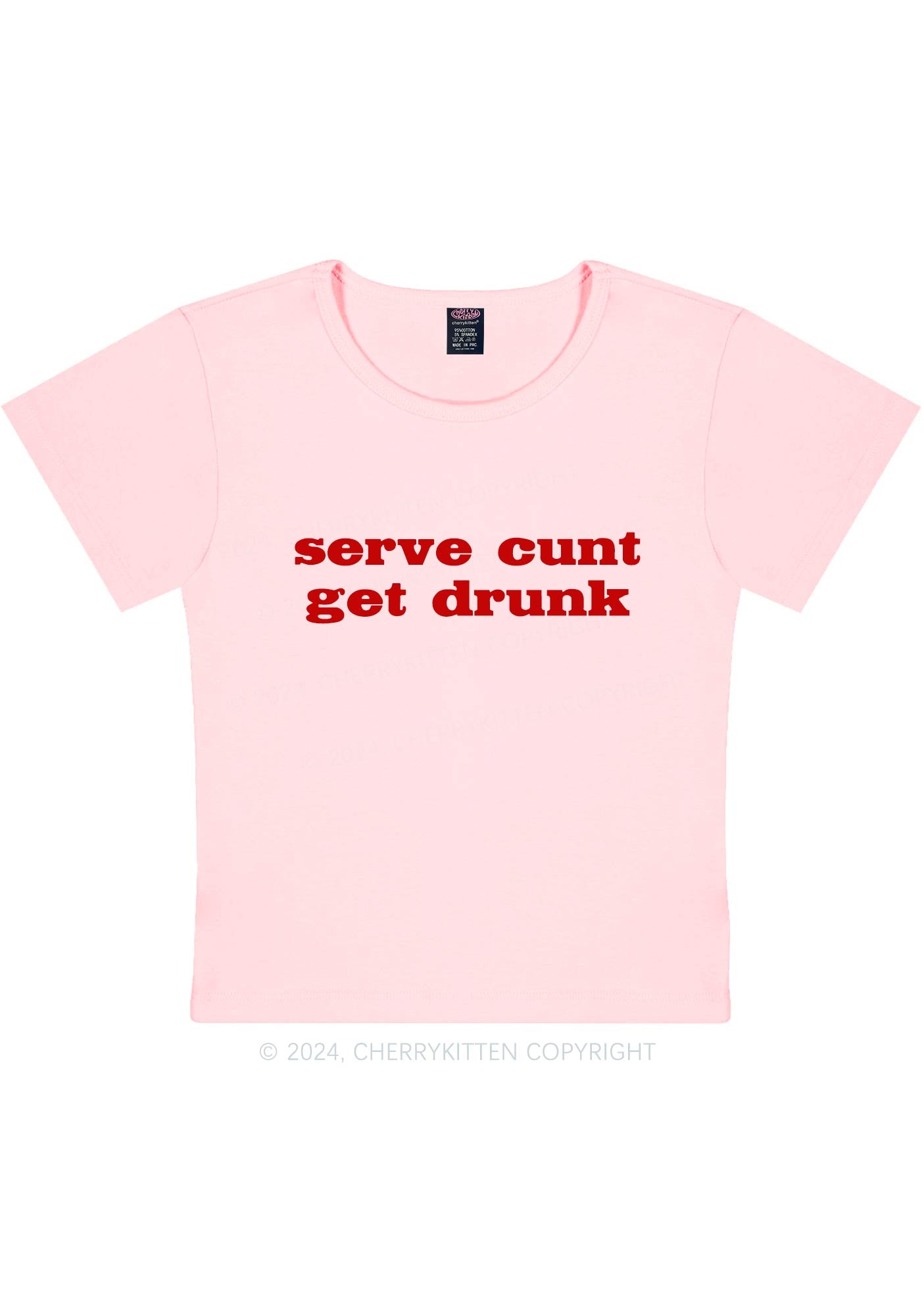 Serve Cxxt Get Drunk Y2K Baby Tee Cherrykitten