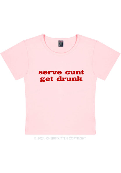 Serve Cxxt Get Drunk Y2K Baby Tee Cherrykitten