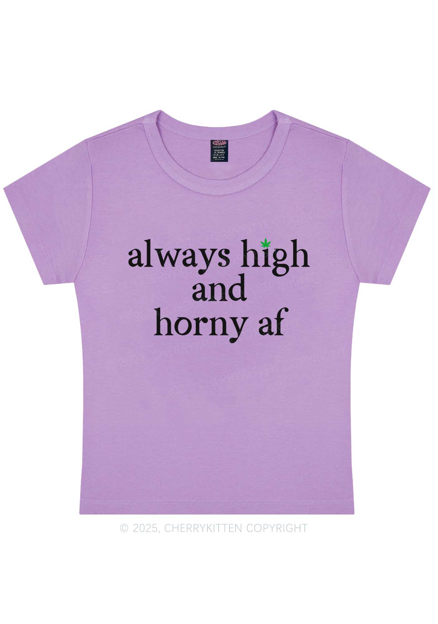 Always High Y2K Baby Tee Cherrykitten